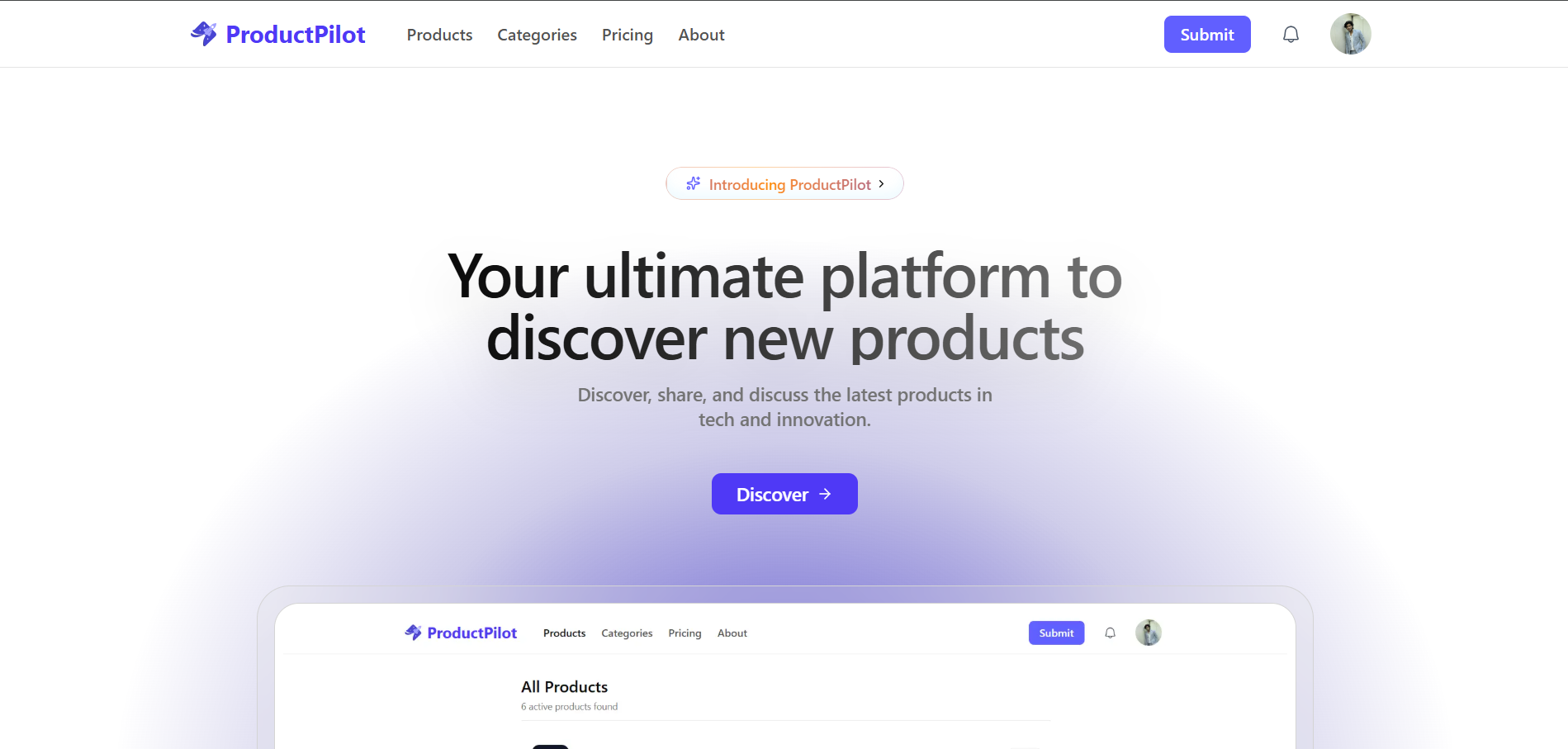 ProductPilot platform mockup