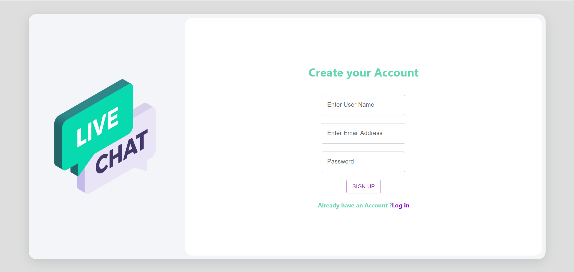 Live chat app project thumbnail